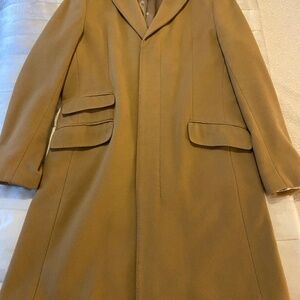 Banana Republic Camel Wool Cashmere Blend Topcoat Men’s Medium